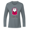 Chefin - Frauen Sport Langarmshirt - Grau