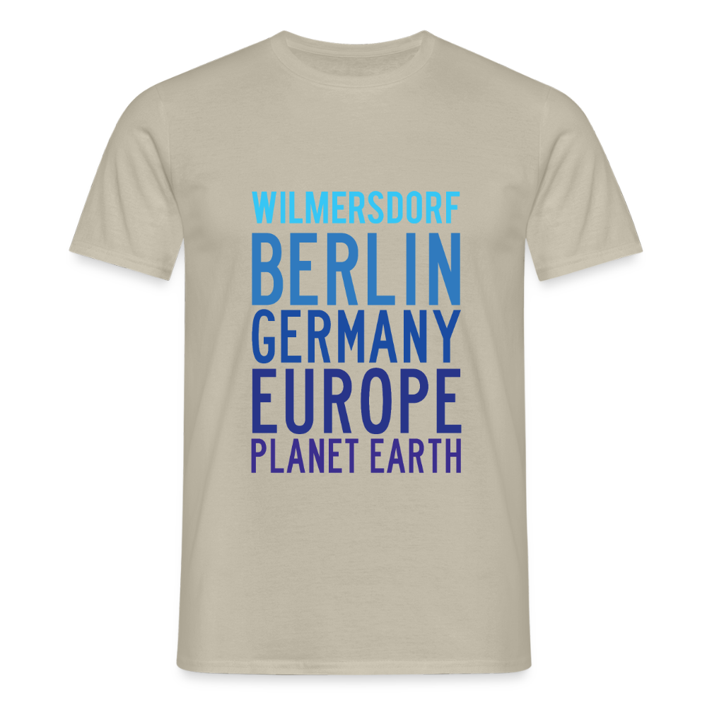 Wilmersdorf Planet Earth - Männer Premium T-Shirt - Sandbeige