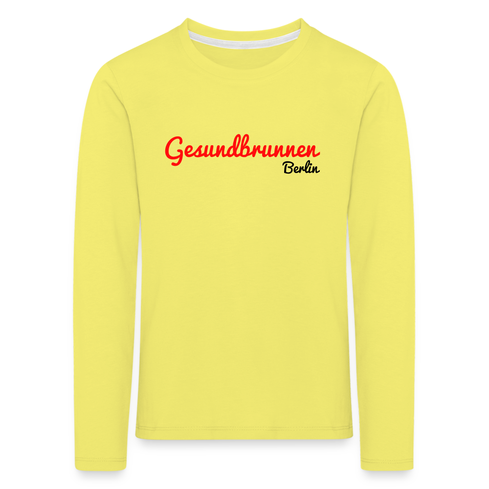 Gesundbrunnen Berlin - Kinder Langarmshirt - Gelb