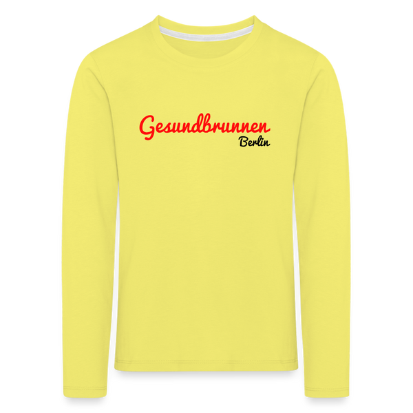 Gesundbrunnen Berlin - Kinder Langarmshirt - Gelb