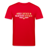 Bier einatmen, Negativität ausatmen. - Unisex Bio T-Shirt - Rot