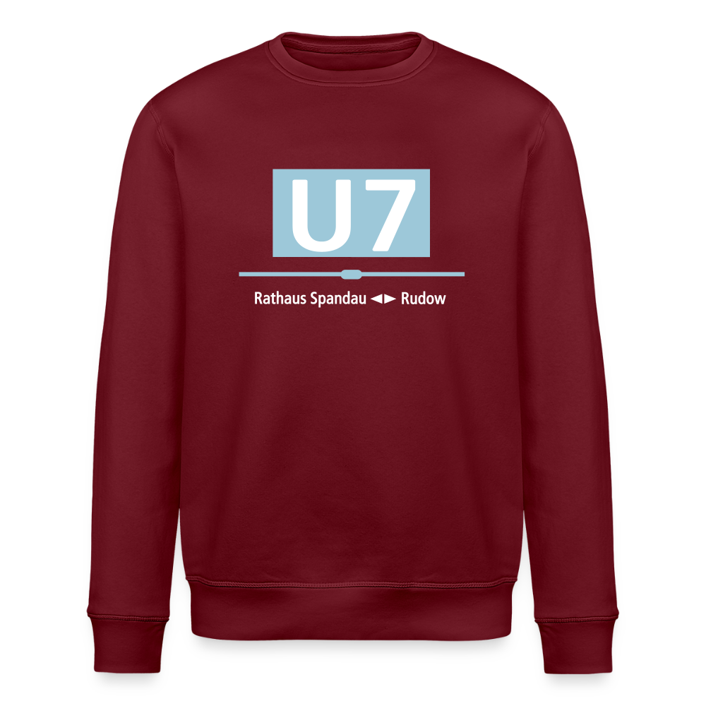 U7 - Unisex Bio Sweatshirt - Burgunderrot