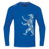 Berliner Bär Geometrie - Männer Sport Langamshirt - Royalblau