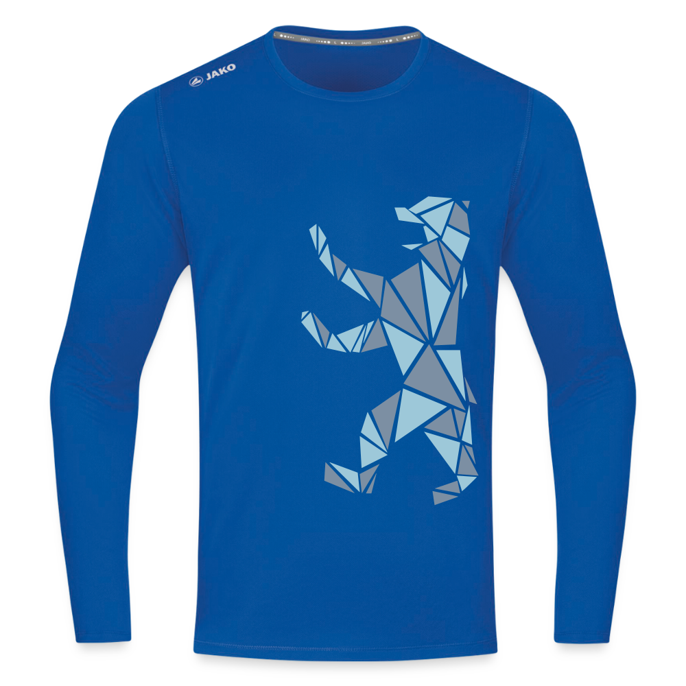 Berliner Bär Geometrie - Männer Sport Langamshirt - Royalblau