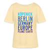 Köpenick Planet Earth - Relaxed Rundhals Frauen Bio-T-Shirt - Creme