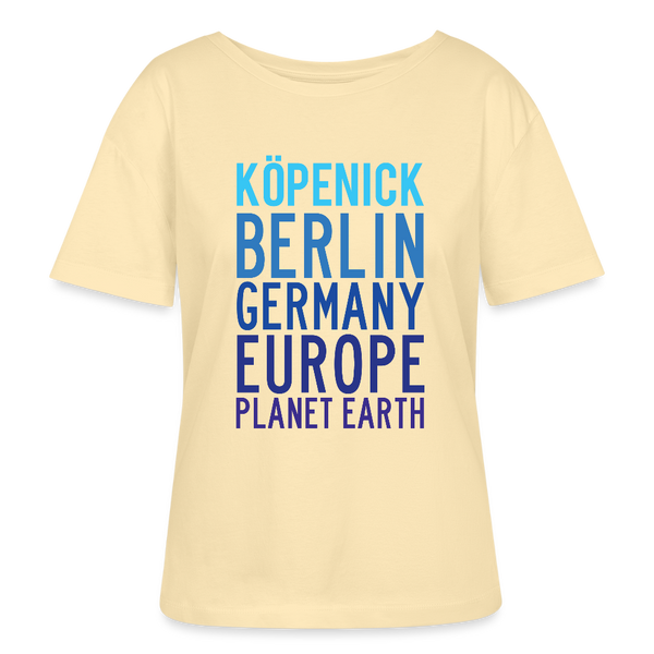 Köpenick Planet Earth - Relaxed Rundhals Frauen Bio-T-Shirt - Creme