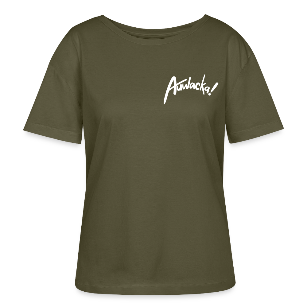 Auwacka! - Relaxed Rundhals Frauen Bio-T-Shirt - Khaki