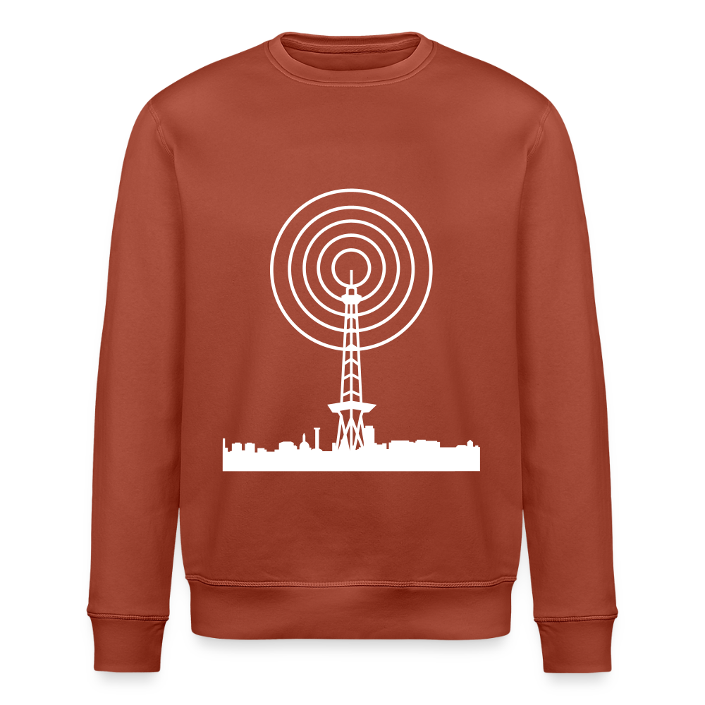 Funkturm im Fokus - Unisex Bio Sweatshirt - Terrakotta