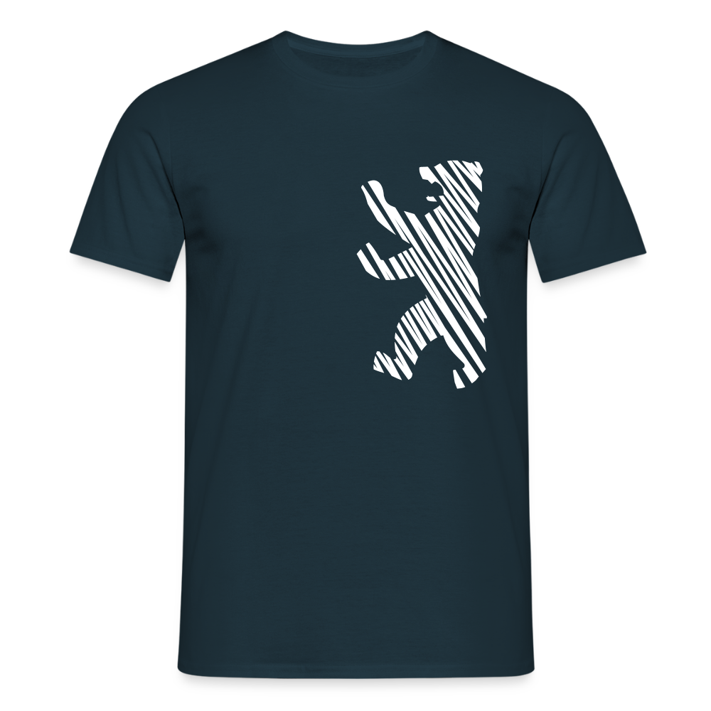 Berliner Bär im Netz - weiß - Männer Premium T-Shirt - Navy