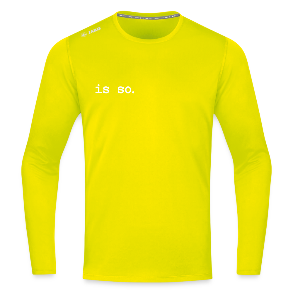 Is So  - Männer Sport Langamshirt - Neongelb