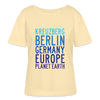 Kreuzberg - Planet Earth - Relaxed Rundhals Frauen Bio-T-Shirt - Creme