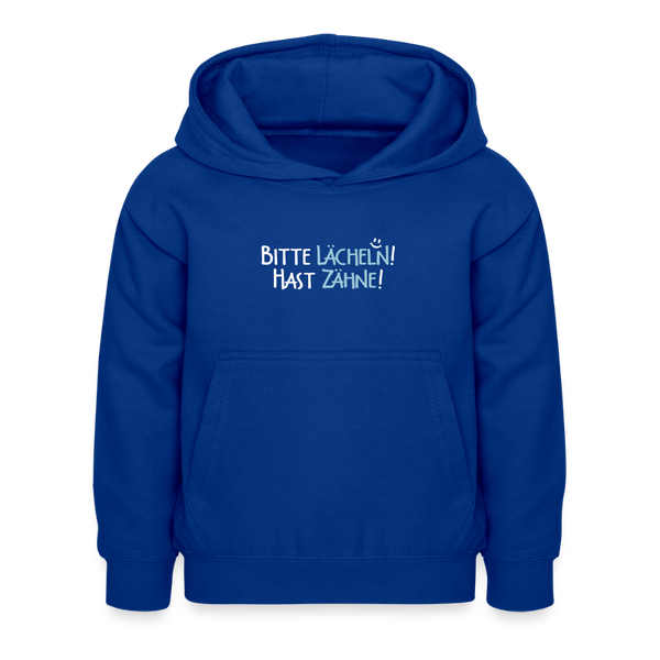 Bitte lächeln! Hast Zähne! - Kinder Hoodie - Royalblau