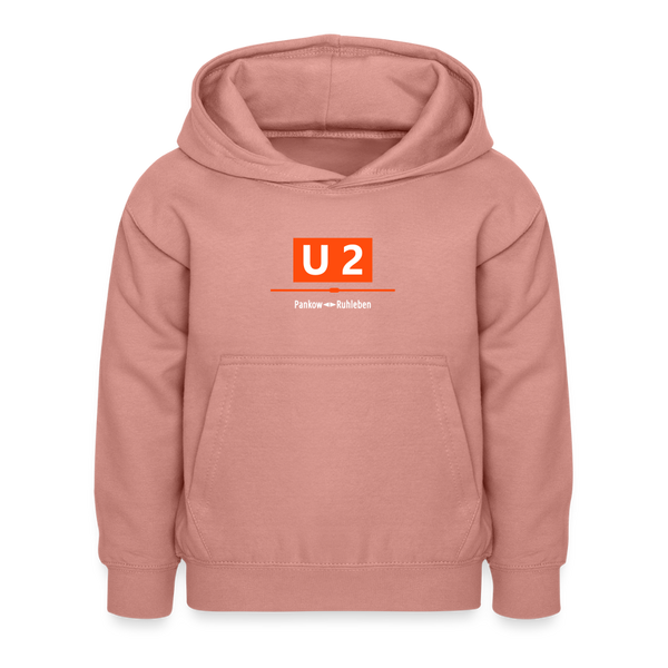 U2 Berlin - Kinder Hoodie - Altrosa