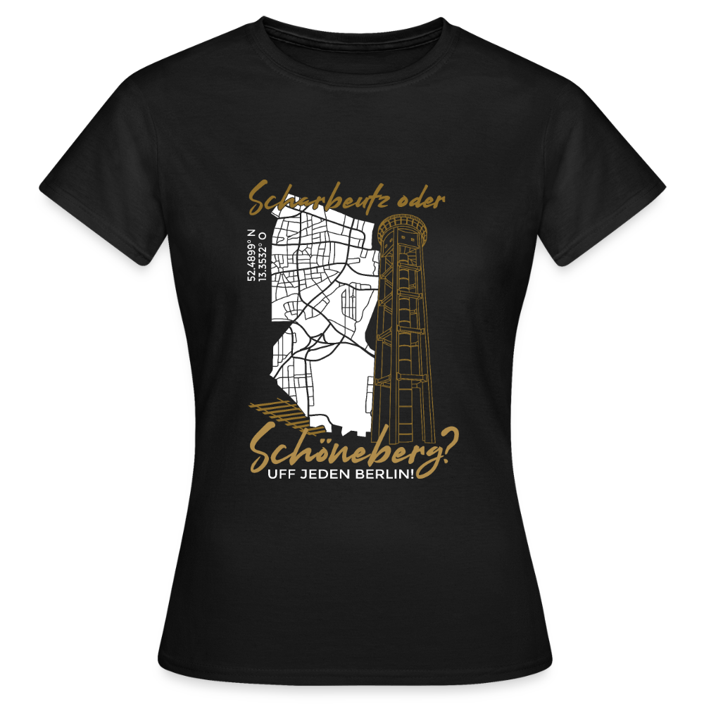 Scharbeutz oder Schöneberg - Frauen Premium T-Shirt - Schwarz