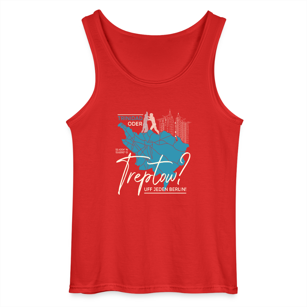 Trinidad oder Treptow - Männer Tank Top - Rot