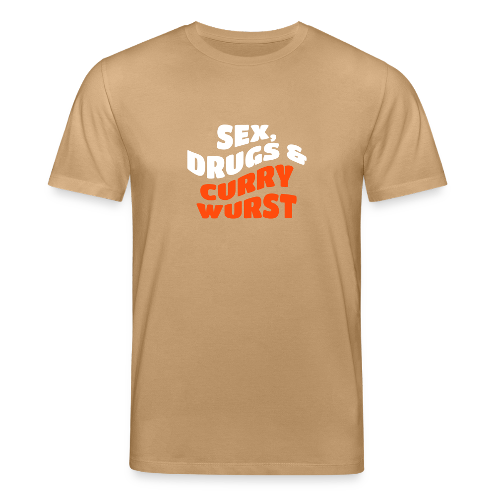 Sex, Drucks & Currywurst - Unisex Bio T-Shirt - Karamell