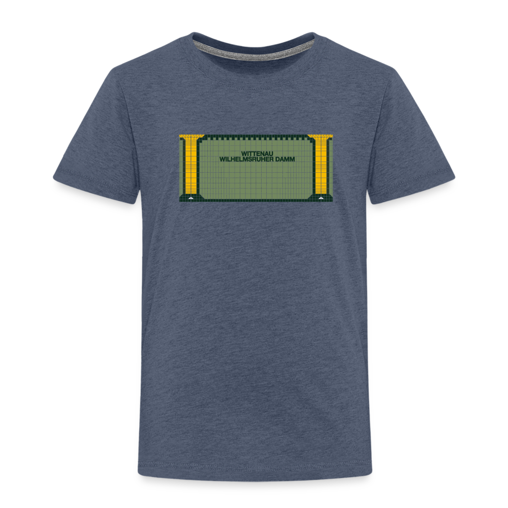 Wittenau Wilhelmsruher Damm - Kinder Premium T-Shirt - Blau meliert
