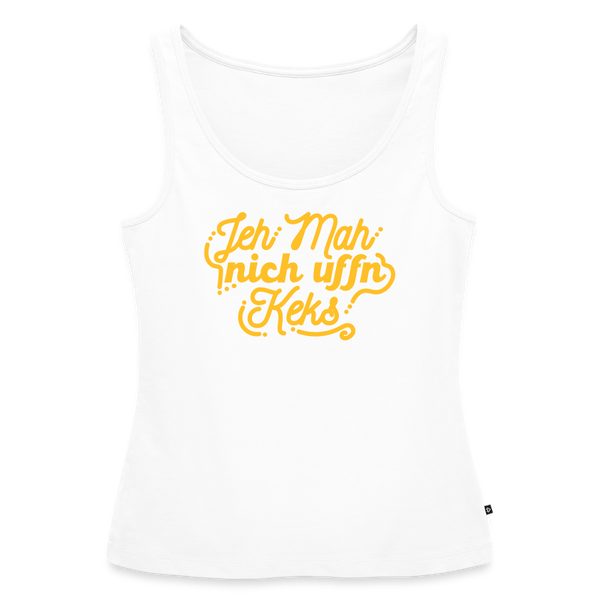 Jeh mah nich uffn Keks gelb - Frauen Bio Tank Top - Weiß