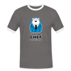Chef - Männer Ringer T-Shirt - Dunkelgrau/Weiß
