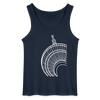 Der Turm von unten - weiß - Männer Tank Top - Navy