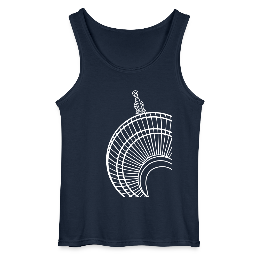 Der Turm von unten - weiß - Männer Tank Top - Navy