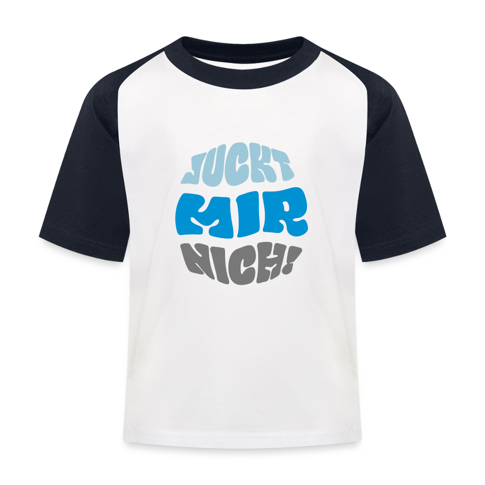Juckt Mir Nich! - Kinder Baseball T-Shirt - Weiß/Navy