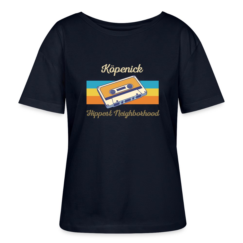 Köpenick Hippest Neighborhood - Relaxed Rundhals Frauen Bio-T-Shirt - Navy