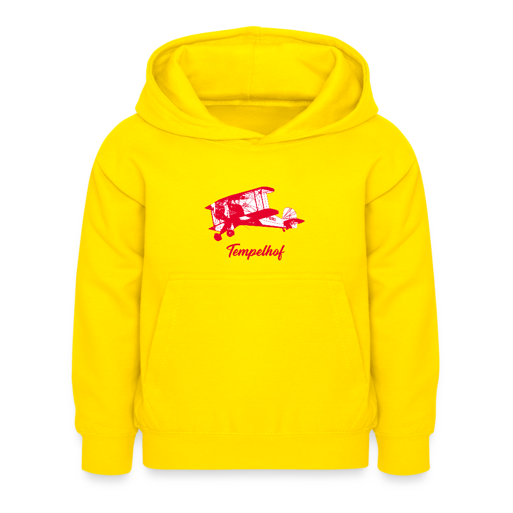 Tempelhof Flugzeug rot - Kinder Hoodie - Gelb