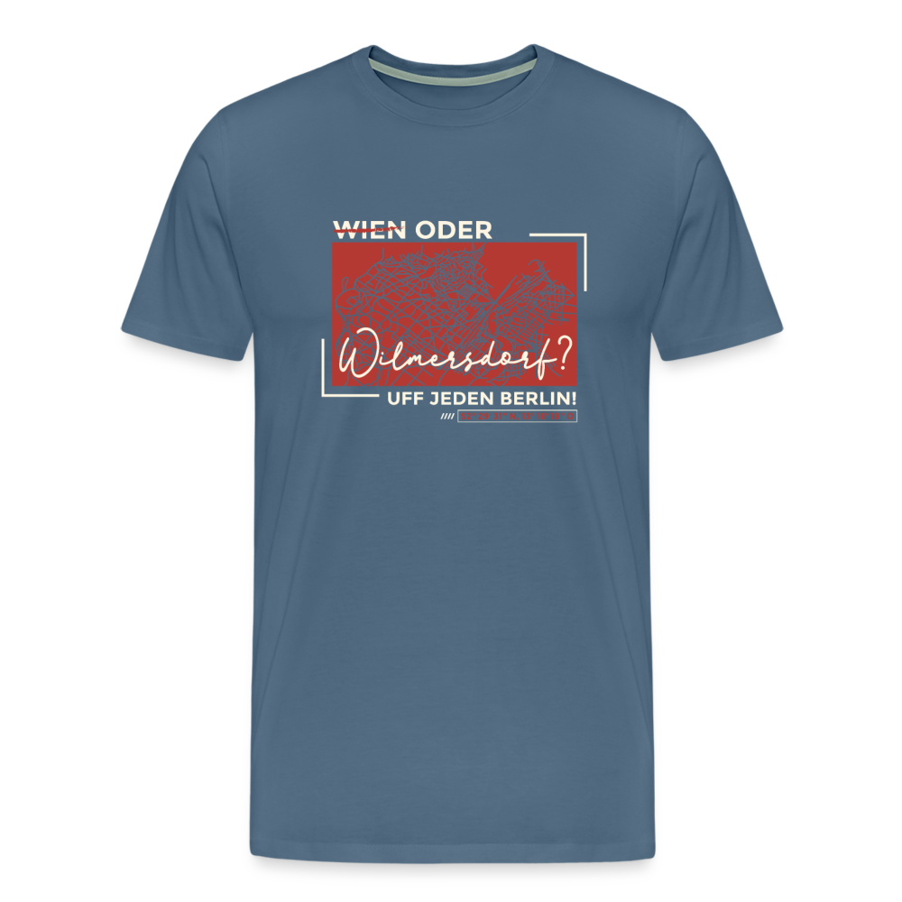 Wien Oder Wilmersdorf Uff Jeden Berlin - Männer Premium T-Shirt - Blaugrau