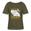 Stockholm oder Steglitz - Relaxed Rundhals Frauen Bio-T-Shirt - Khaki