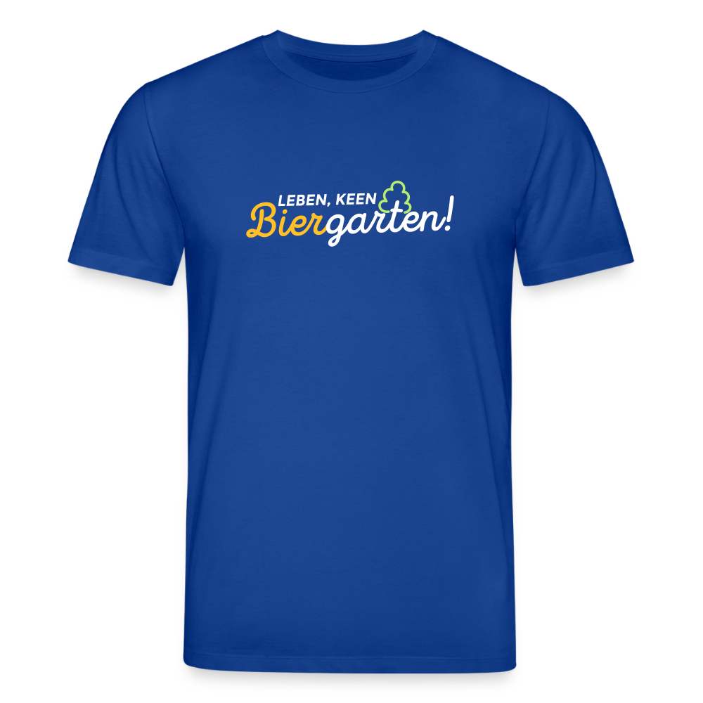 Leben, keen Biergarten! - Unisex Bio T-Shirt - Dunkelblau