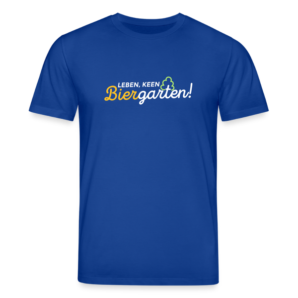 Leben, keen Biergarten! - Unisex Bio T-Shirt - Dunkelblau