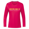 Misstrau' Kamel'n! (trinken wöchentlich) - Frauen Sport Langarmshirt - dunkles Pink