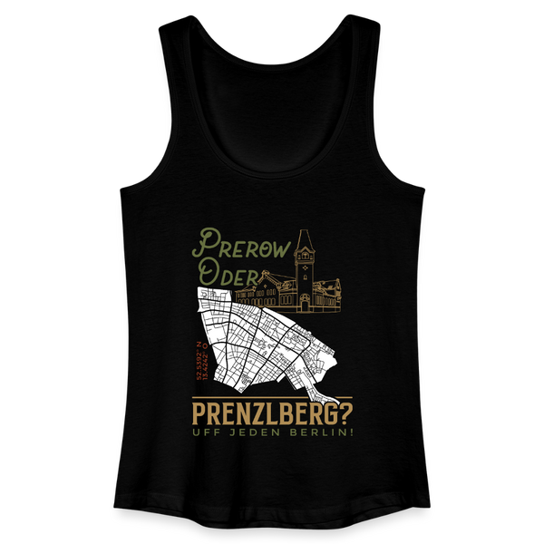 Prerow oder Prenzlberg - Frauen Bio Tank Top - Schwarz