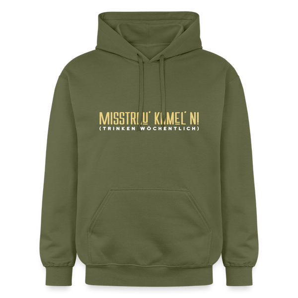 Misstrau' Kamel'n! (trinken wöchentlich) - Hoodie - Militärgrün