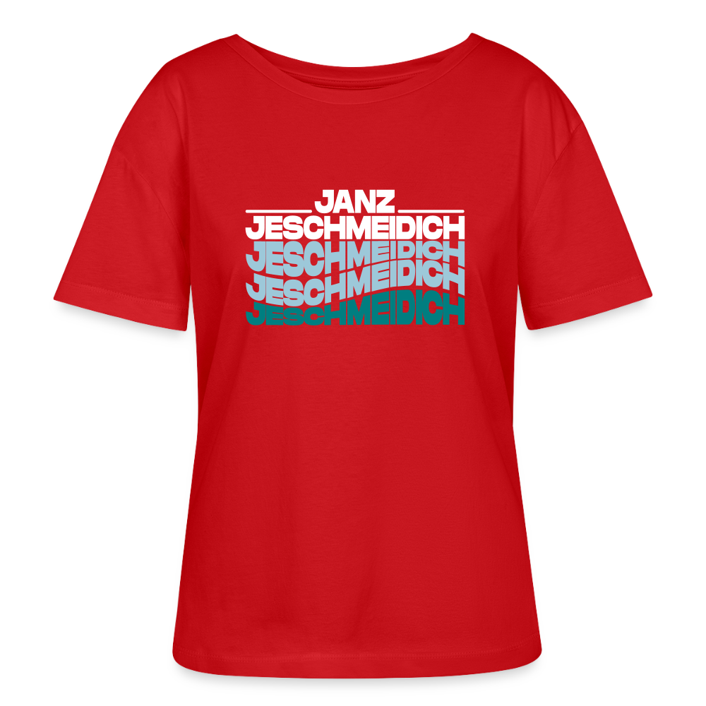 Janz Jeschmeidich - Relaxed Rundhals Frauen Bio-T-Shirt - Rot
