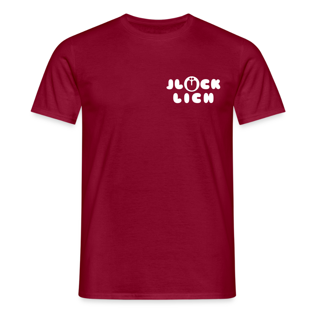 Jlücklich - Männer Premium T-Shirt - Ziegelrot