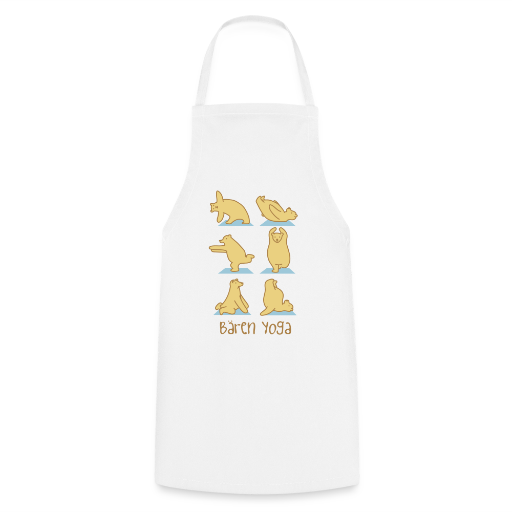 Bären Yoga - Kochschürze - Weiß