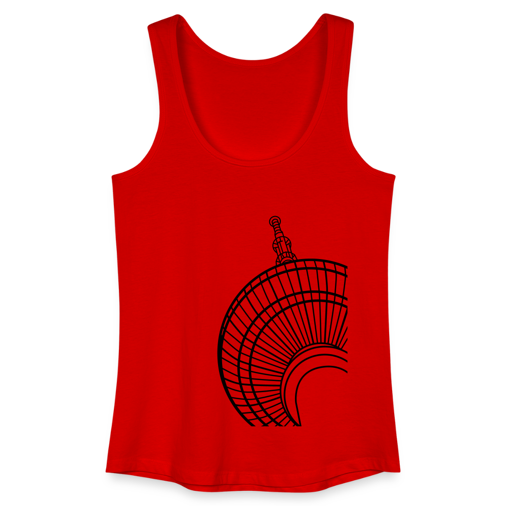 Der Turm von unten - schwarz - Frauen Bio Tank Top - Rot