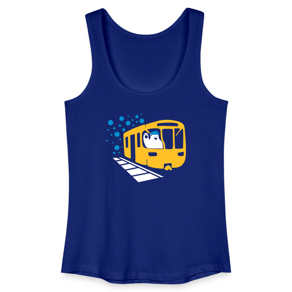 Bär in U-Bahn Kommt - Frauen Bio Tank Top - Königsblau
