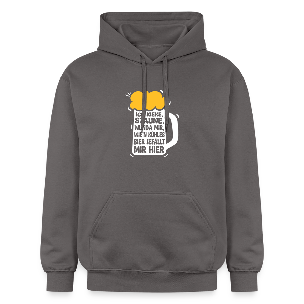 Ick kieke, staune, wunda mir, wie'n kühles Bier jefällt mir hier - Hoodie - Dunkelgrau