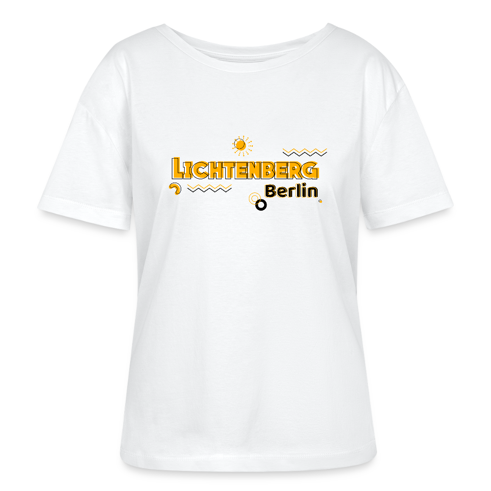 Lichtenberg - Relaxed Rundhals Frauen Bio-T-Shirt - Weiß