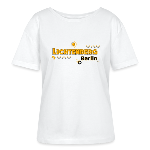 Lichtenberg - Relaxed Rundhals Frauen Bio-T-Shirt - Weiß