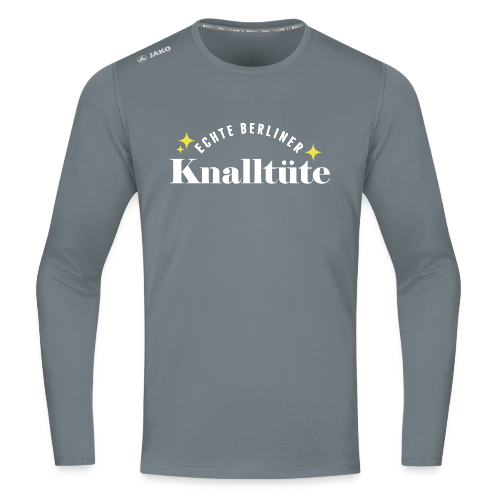 Knalltüte - Männer Sport Langamshirt - Grau