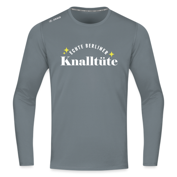 Knalltüte - Männer Sport Langamshirt - Grau