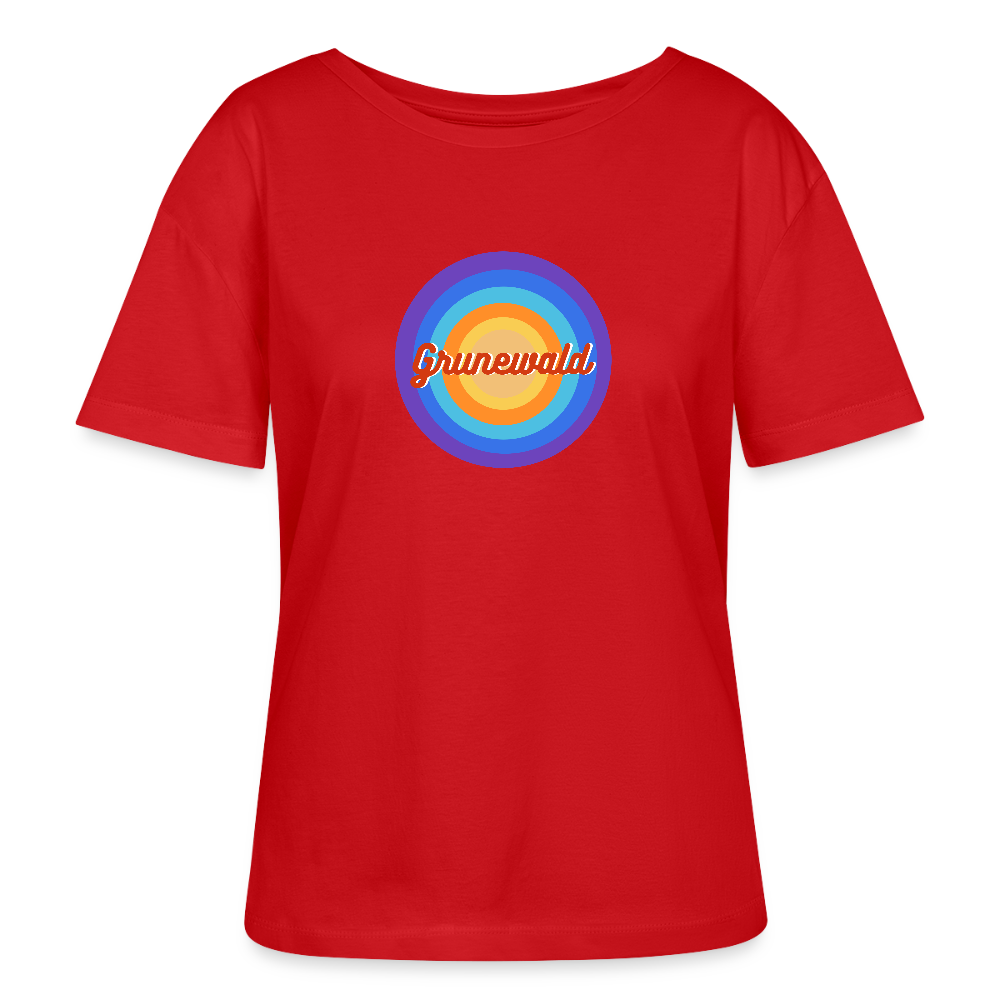 Grunewald Retro - Relaxed Rundhals Frauen Bio-T-Shirt - Rot
