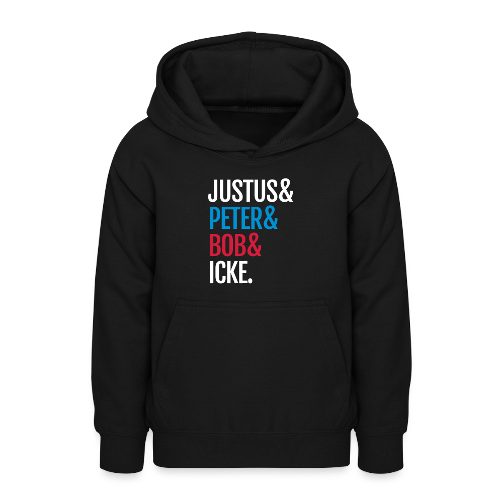 Justus & Peter & Bob & Icke - Teenager Hoodie - Schwarz