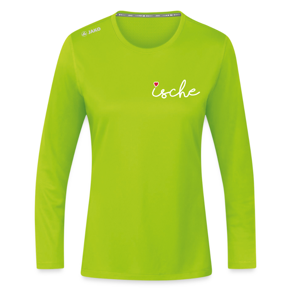 Ische - Frauen Sport Langarmshirt - Neongrün