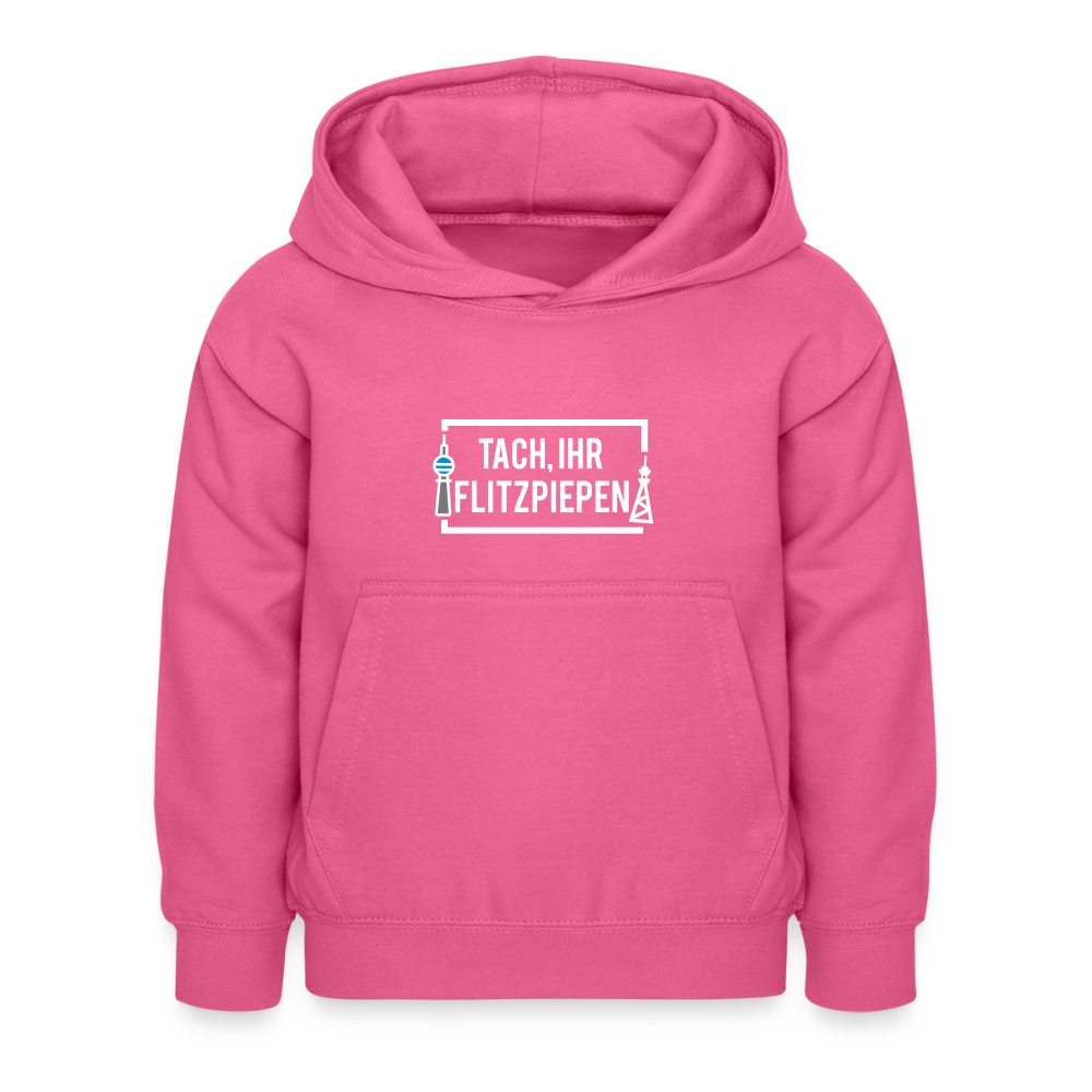 Tach ihr Flitzpiepen - weiß - Kinder Hoodie - Pink