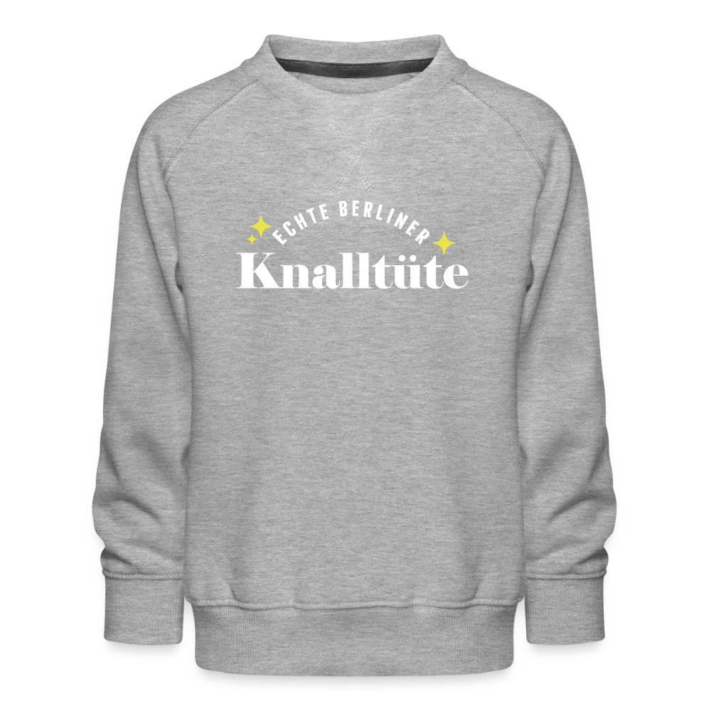 Echte Berliner Knalltüte - Kinder Premium Sweatshirt - Grau meliert
